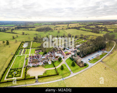 Godinton House & Gardens, Ashford, Kent Aerial view Stock Photo