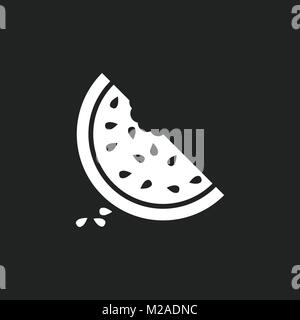 Watermelon icon. Juicy ripe fruit on isolated background Stock Vector