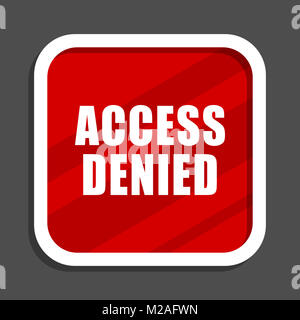 Access denied icon. Flat design square internet banner. Stock Photo