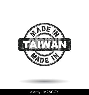 Made in Taiwan stamp. Vector illustration on white background Stock Vector