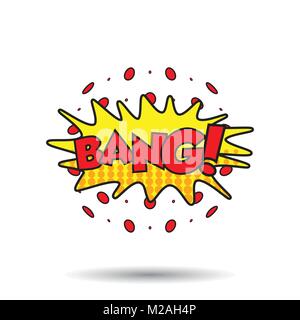 Bang comic sound effects. Sound bubble speech with word and comic cartoon expression sounds vector illustration. Stock Vector