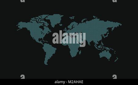 dotted world map. Vector illustration Stock Vector Image & Art - Alamy