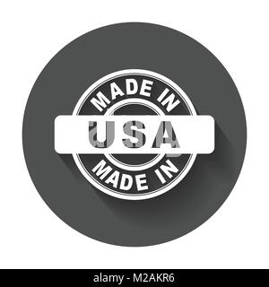 Made in USA. Vector emblem flat Stock Vector