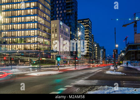 The barcode, a new business district in central Oslo Norway Stock Photo