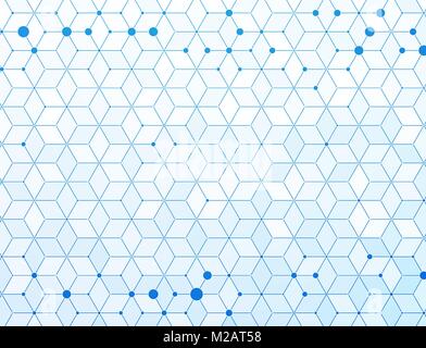 blue medical molecules connection background vector Stock Vector