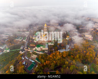AERIAL view of the Kiev-Pechersk Lavra in Kiev. Ukraine Stock Photo