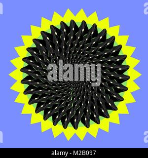 Summer Sunflower Isolated Stock Vector