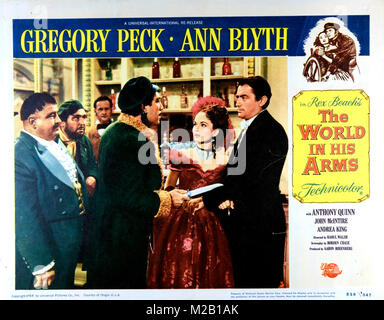 ANN BLYTH, GREGORY PECK, THE WORLD IN HIS ARMS, 1952 Stock Photo ...