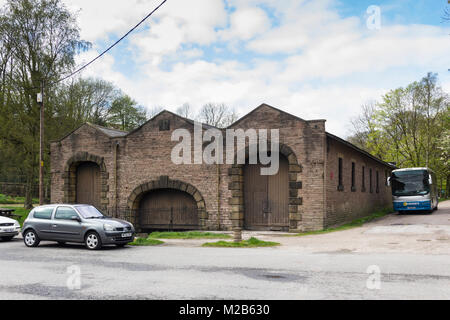 Transhipment warehouse (1832) at Whaley Bridge wharf on the Peak Forest canal, Begun in 1794, saw its first traffic in 1796 and was completed by 1805. Stock Photo