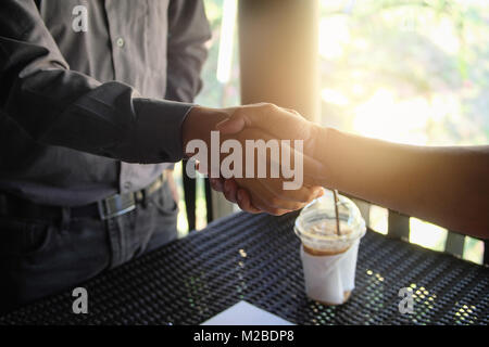 Image businessman handshake. Successful handshake after good deal. business meeting Stock Photo