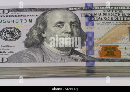 American dollar money Franklin portrait close-up Stock Photo