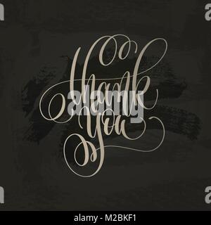 thank you - golden hand lettering inscription text to valentine Stock ...