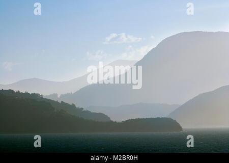 New Zealand, South Island, Picton, Marlborough Sounds, view from ferry boat. Stock Photo