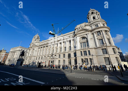 Old War Office Building London redevelopment to luxury hotel & residence by Toureen Group for Raffles the chain’s 1st property in the UK. Construction Stock Photo