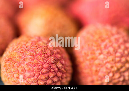 Fresh lychee background Stock Photo