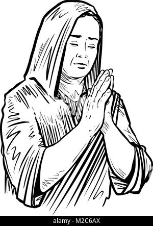 Praying Hands Vector Illustration Stock Vector Image & Art - Alamy