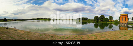 Panorama scene of sywell country park lake in Norhampton, England. Stock Photo