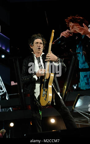 Die Rolling Stones (hier Gitarrist Keith Richards) spielen in Hamburg am 15.08.2007 / Foto: niehaus Stock Photo