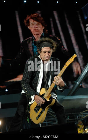 Die Rolling Stones (hier Gitarrist Keith Richards) spielen in Hamburg am 15.08.2007 / Foto: niehaus Stock Photo