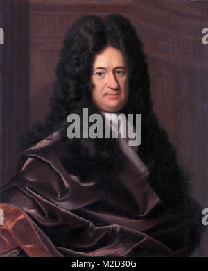 Gottfried Wilhelm Leibniz, Gottfried Wilhelm von Leibniz (1646 - 1716) German polymath and philosopher Stock Photo