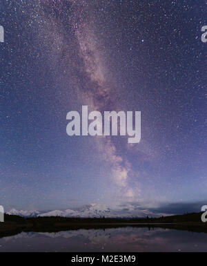 Starry Night Over Mountain Lake in Italy: A Breathtaking View Stock ...