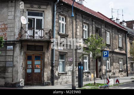 Run Down Building, Jewish Quarter, Krakow, Poland Stock Photo