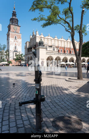 Town Hall Tower, Main square, Krakow, Poland Stock Photo