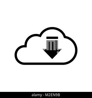 Cloud upload icon isolated on white background Stock Vector