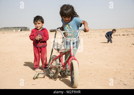 China. 7th Feb, 2018. Life of Syrian refugees living in border of Jordan and Syria. These photos of refugee were taken by a young Chinese photographer born in 1990s. Credit: SIPA Asia/ZUMA Wire/Alamy Live News Stock Photo