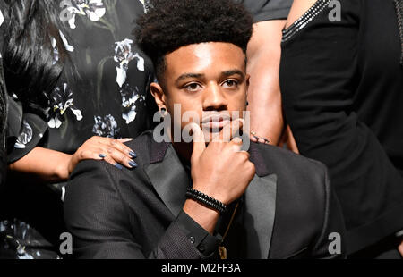 Plantation, Florida, USA. 18th Jan, 2018. fl-sp-ah-nsd-20180207-7 Patrick Surtain II before announcing that heÃ¢â‚¬â„¢s signing with Alabama on National Signing Day at American Heritage in Plantation Wednesday morning. TAIMY ALVAREZ/SUN-SENTINEL Credit: Sun-Sentinel/ZUMA Wire/Alamy Live News Stock Photo