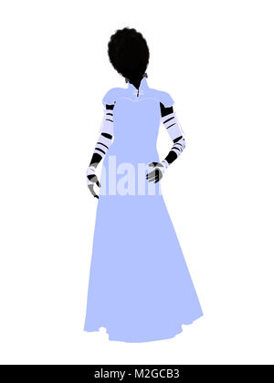 Frankensteins bride halloween silhouette illustration on a white background Stock Photo