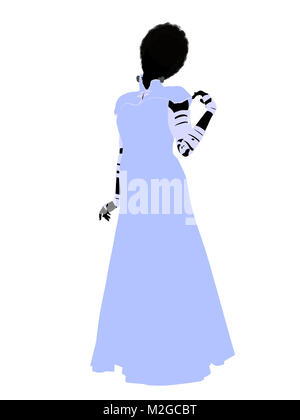 Frankensteins bride halloween silhouette illustration on a white background Stock Photo