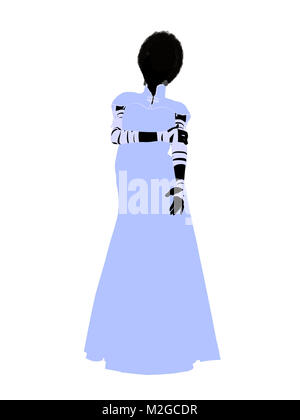 Frankensteins bride halloween silhouette illustration on a white background Stock Photo