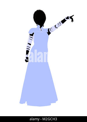 Frankensteins bride halloween silhouette illustration on a white background Stock Photo