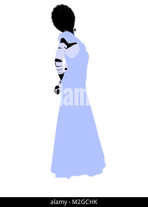 Frankensteins bride halloween silhouette illustration on a white background Stock Photo