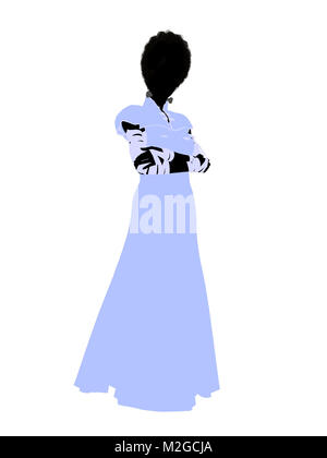 Frankensteins bride halloween silhouette illustration on a white background Stock Photo