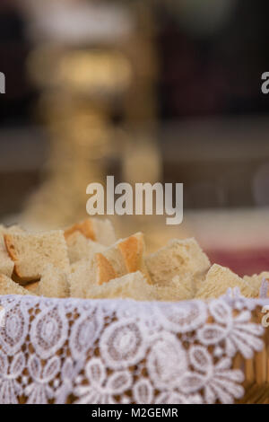 Bread. Easter Sunday celebrations, Botiza, Maramures, Romania Stock Photo