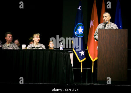 Speakers presenting for the Texas Adjutant General's Strategic plan role out at the NGAT/Joint Conference on Mar. 27, 2010 in Austin, Texas (U.S. Air National Guard photo Staff Sergeant Eric Wilson) 100327-F-2973W-006.jpg by Texas Military Department Stock Photo