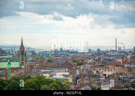 Aerial view of the city of Dublin, Ireland Stock Photo