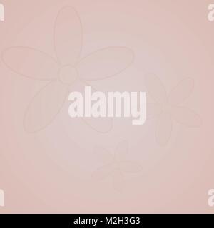 Transparent flower on a pastel background of pink color. Stock Vector