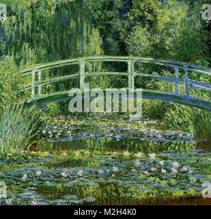 CLAUDE MONET (1840-1926) French Impressionist painter. His 'Water Lilies and the Japanese bridge' painted 1897-1899 Stock Photo