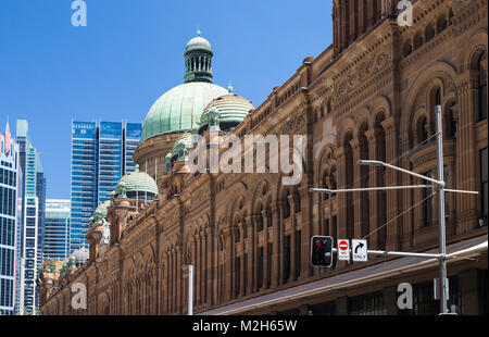 The new light railway system in progress, George Street, Sydney. Stock Photo