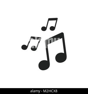 Vector music icon. Sound note illustration. Stock Vector