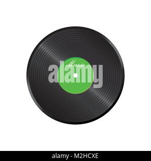 Vinyl disk. Music disk vector illustration. Sound record. Stock Vector