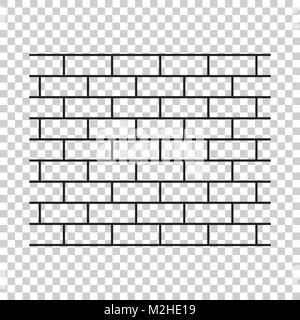 Wall brick icon in flat style isolated on isolated background. Wall symbol illustration in line style. Stock Vector