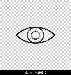 Simple eye icon vector. Eyesight pictogram in flat style Stock Vector ...