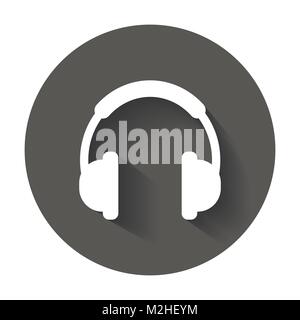 headset icon, black vector sign with editable strokes, concept symbol ...