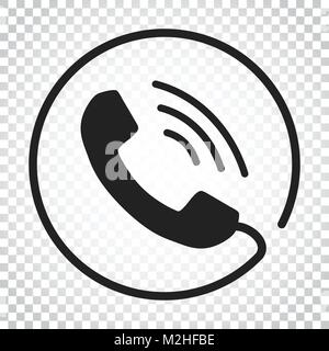 Phone icon vector, contact, support service sign on isolated background. Telephone, communication icon in flat style. Simple business concept pictogra Stock Vector