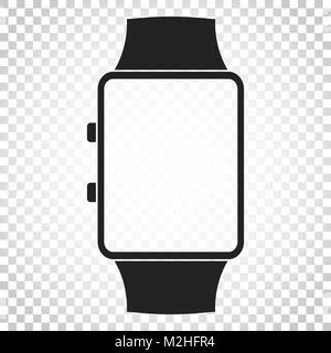 Watch vector icon. Clock flat illustration. Simple business concept pictogram on isolated background. Stock Vector