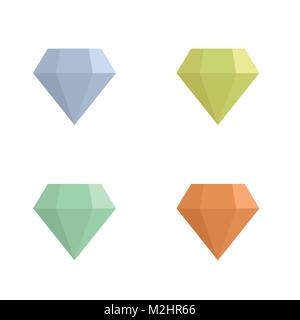 Colored jewelry diamonds Stock Vector